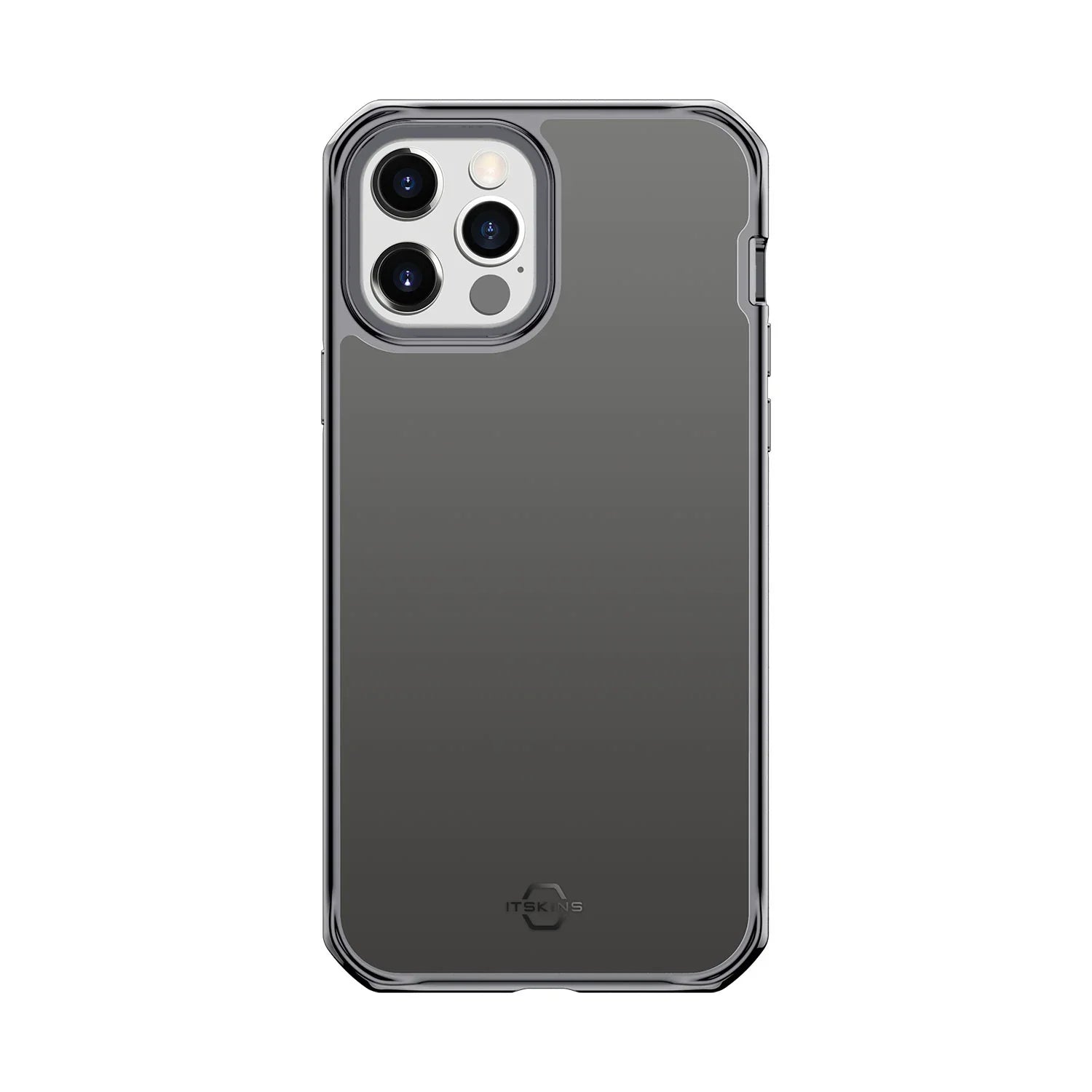 Itskins Hybrid Glass iPhone 12 Pro Max Cover - Space Grey - Tashqila Itskins Hybrid Glass iPhone 12 Pro Max Cover - Space Grey - Tashqila
